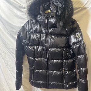 SKEA  Black Puffer Jacket with Faux Fur